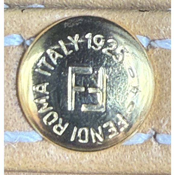 Vintage Fendi Selleria Striped Canvas & Leather Envelope Crossbody Bag Repair - Picture 12 of 16